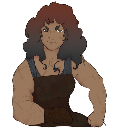 Upper body art of a Lancer pilot.